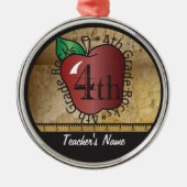 先生ヴィンテージスタイル4級 |黒板 メタルオーナメント (正面)