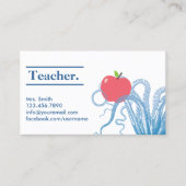 先生ヴィンテージタコ&アップルユニーク 名刺 (正面)