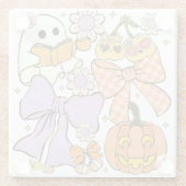 先生不気味ハロウィーン ガラスコースター (裏面)