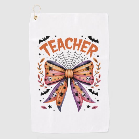 先生不気味ハロウィーン ゴルフタオル (正面)