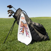 先生不気味ハロウィーン ゴルフタオル (グリーン)