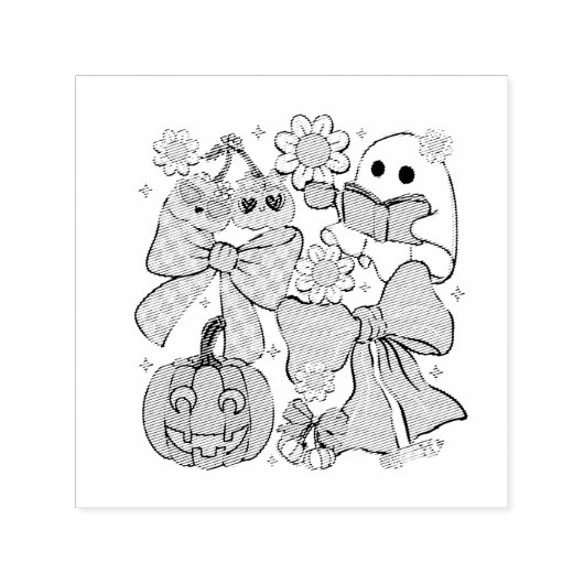 先生不気味ハロウィーン セルフインキングスタンプ (デザイン)