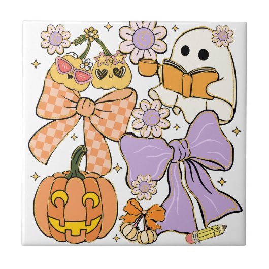 先生不気味ハロウィーン タイル (正面)