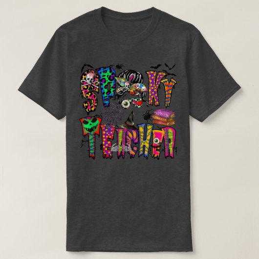 先生不気味メッシーバンハロウィーン Tシャツ (デザイン正面)
