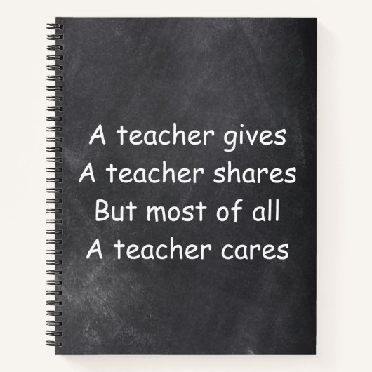 先生与えアイディア気にシャルボードギフト ノートブック (正面)