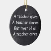 先生与え気に共有チャルクボードギフトアイディア セラミックオーナメント (右)