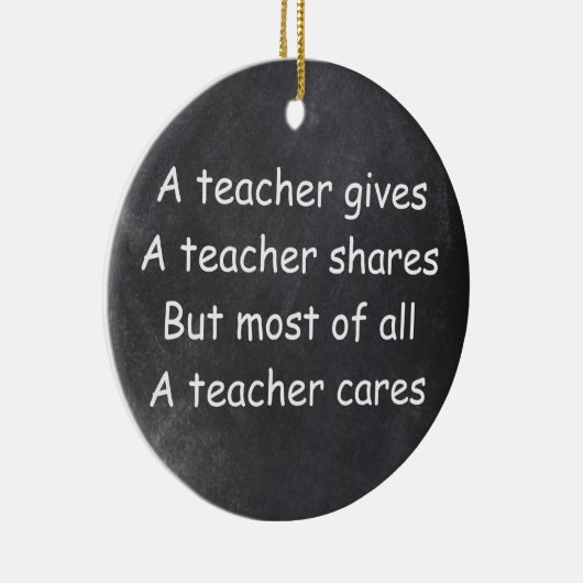 先生与え気に共有チャルクボードギフトアイディア セラミックオーナメント (右)