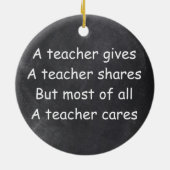 先生与え気に共有チャルクボードギフトアイディア セラミックオーナメント (裏面)