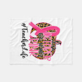 先生乳がん認識度10月We衣服 フリースブランケット (正面(横))