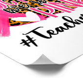 先生乳がん認識度10月We衣服 ポスター (角)