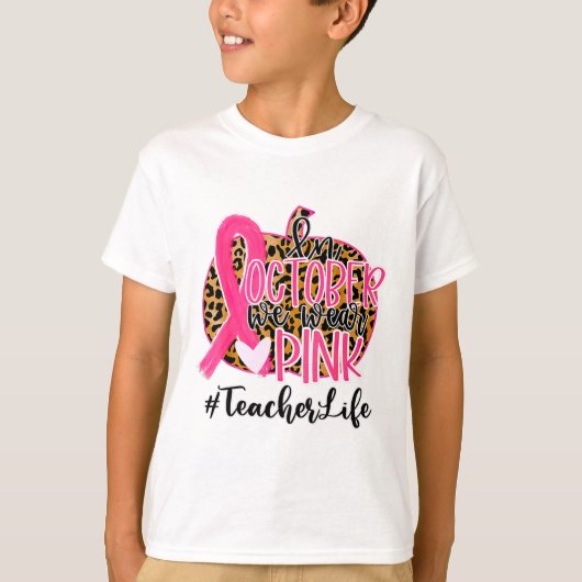 先生乳がん認識度10月We衣服 Tシャツ (正面)