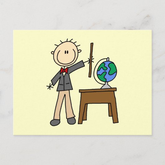 先生付き地球 ポストカード (正面)