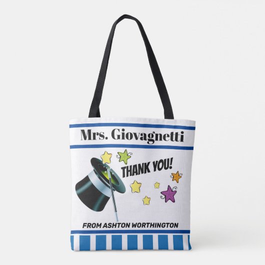 先生作成魔法トート – 戻る参照! トートバッグ (裏面)