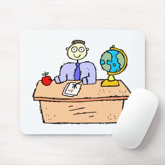 先生作業教室先生の机 マウスパッド (マウス)