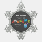 先生側近先生感謝日素晴らし、 スノーフレークピューターオーナメント (正面)