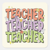 先生先生先生 スクエアシール (正面)