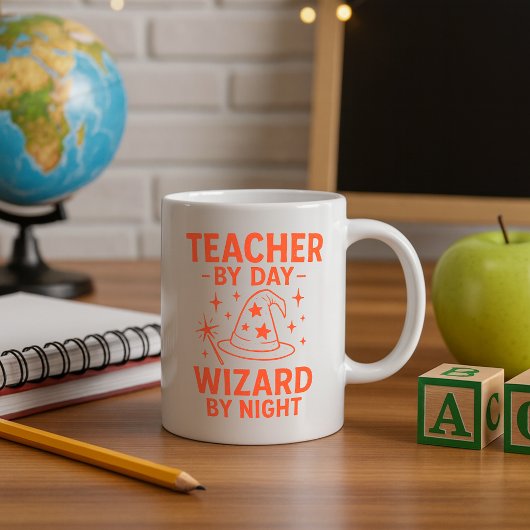 先生力を持つマグマおもしろいグ;マジシャン先生 コーヒーマグカップ