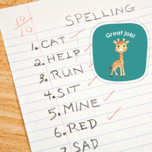 先生勇気付けられるインセンティブ動物シール シール