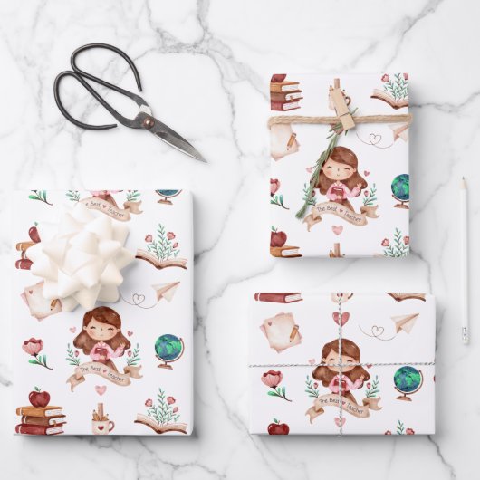 先生包装紙シート ラッピングペーパーシート (正面)