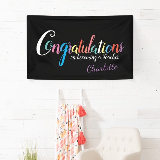 先生卒業おめでとう 横断幕 (インサイチュ)