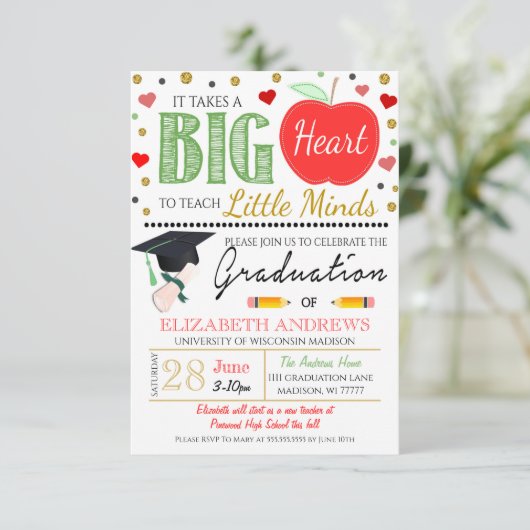 先生卒業招待状 招待状 (スタンド正面)