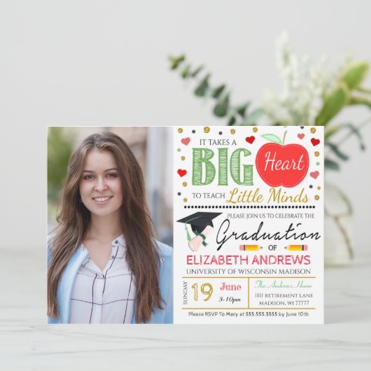 先生卒業招待状 招待状 (スタンド正面)