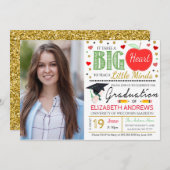 先生卒業招待状 招待状 (正面/裏面)