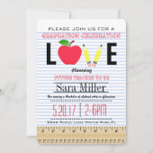 先生卒業招待状 招待状 (正面)