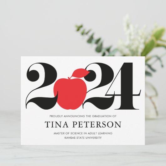 先生卒業発表 招待状 (スタンド正面)