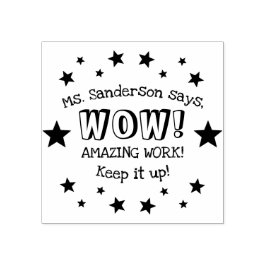 先生名わあーすごい仕事星for students ラバースタンプ