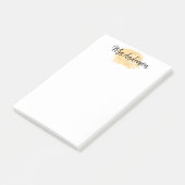 先生名を追加シンプルミニマルオレンジ色 ポストイット (アングル)