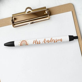 先生名カスタムグレードBohoレインボーサン 黒ボールペン