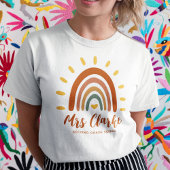 先生名カスタムグレードBohoレインボーサン Tシャツ