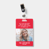 先生名バッジと写真 バッジ (正面 （クリップ付）)