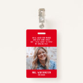 先生名バッジと写真 バッジ (裏面クリップ)