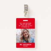 先生名バッジと写真 バッジ (正面クリップ)