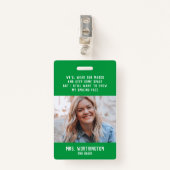 先生名バッジ(緑) バッジ (正面クリップ)