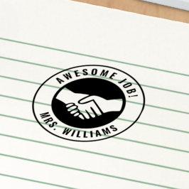 先生名パーソナライズされたハンドシェイク学校格付け セルフインキングスタンプ