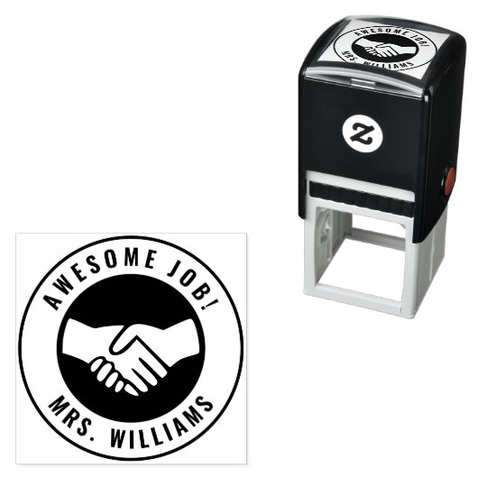 先生名パーソナライズされたハンドシェイク学校格付け セルフインキングスタンプ (インサイチュ)