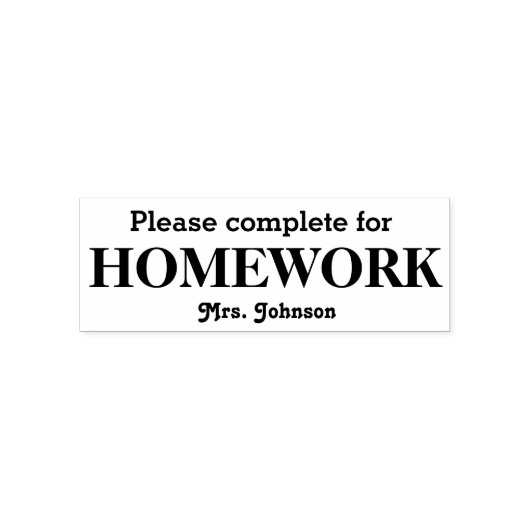 先生名パーソナライズされた付き宿題スタンプ セルフインキングスタンプ (デザイン)