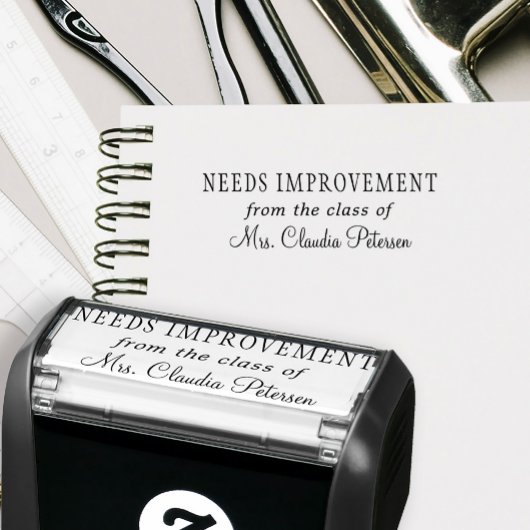 先生名パーソナライズされた宿題の採点 セルフインキングスタンプ