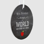 先生名パーソナライズされた引用文 オーナメント (正面)