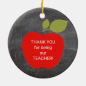 先生名パーソナライズされた引用文 セラミックオーナメント (裏面)