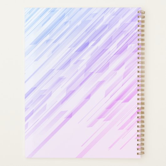 先生名パープル抽象芸術プランナー プランナー手帳 (裏面)