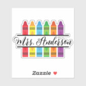 先生名モノグラムとクレヨン シール (シート)