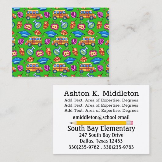 先生名刺 名刺 (正面/裏面)