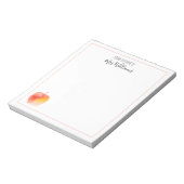 先生名前をカスタムするギフト水カラーAppleメモ帳 ノートパッド (回転)