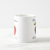 先生名学校の水色レッドアップルコーヒーM コーヒーマグカップ (中央)