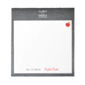 先生名引用文赤りんご鑑賞 ノートパッド (正面)