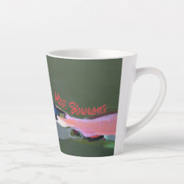 先生名抽象芸術アート カフェラテマグ